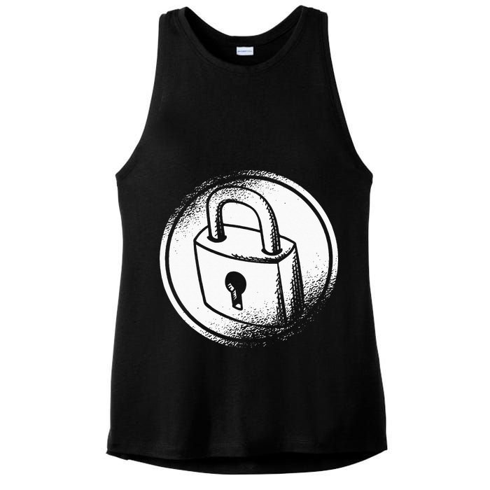Locksmith Padlock Picker Key Maker Technician Locksmithing Ladies PosiCharge Tri-Blend Wicking Tank