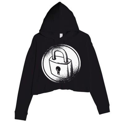 Locksmith Padlock Picker Key Maker Technician Locksmithing Crop Fleece Hoodie