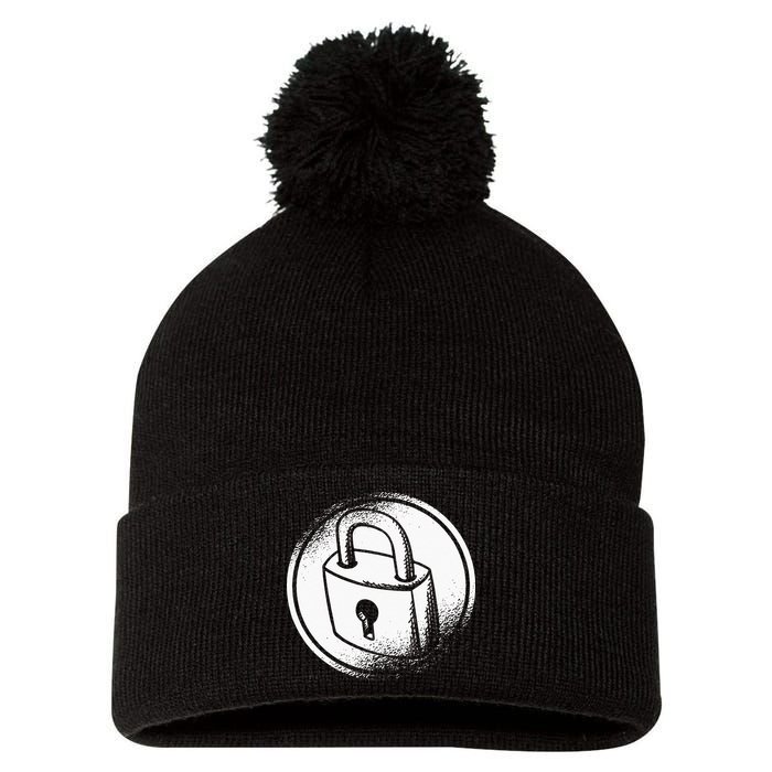Locksmith Padlock Picker Key Maker Technician Locksmithing Pom Pom 12in Knit Beanie