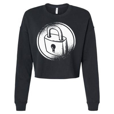 Locksmith Padlock Picker Key Maker Technician Locksmithing Cropped Pullover Crew
