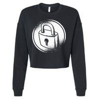 Locksmith Padlock Picker Key Maker Technician Locksmithing Cropped Pullover Crew
