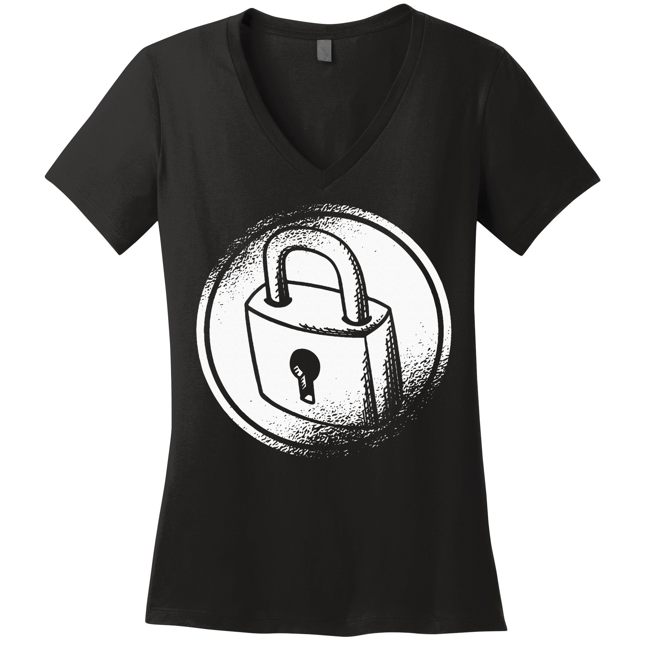 Locksmith Padlock Picker Key Maker Technician Locksmithing Women's V-Neck T-Shirt