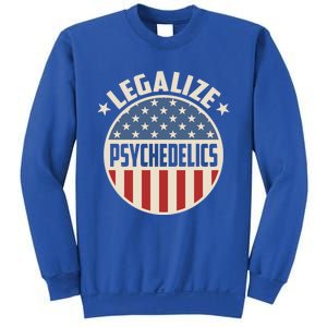 Legalize Psychedelics Pro Freedom Pro America Retro Us Flag Gift Sweatshirt