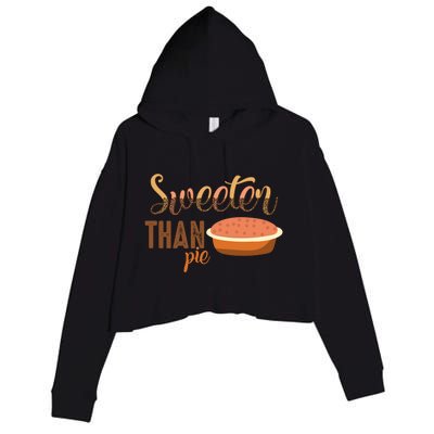 Leopard Pumpkin Pie Thanksgiving Sweeter Than Pie Gift Crop Fleece Hoodie