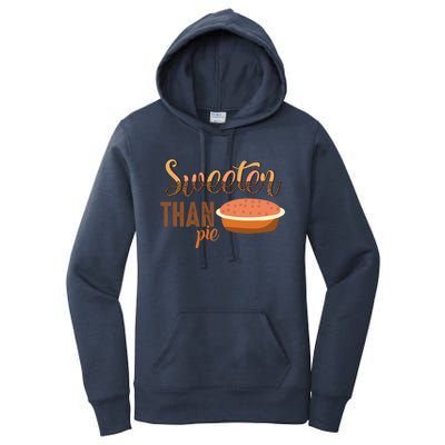 Leopard Pumpkin Pie Thanksgiving Sweeter Than Pie Gift Women's Pullover Hoodie