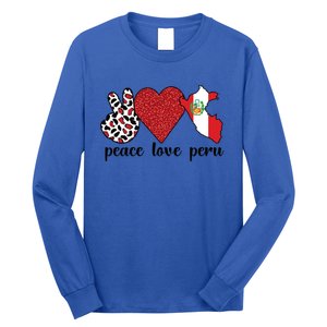 Love Peru Proud Peruvian Flag Peruvian Roots Meaningful Gift Long Sleeve Shirt