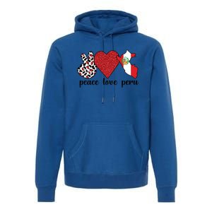 Love Peru Proud Peruvian Flag Peruvian Roots Meaningful Gift Premium Hoodie