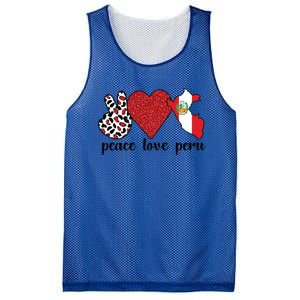 Love Peru Proud Peruvian Flag Peruvian Roots Meaningful Gift Mesh Reversible Basketball Jersey Tank