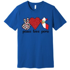 Love Peru Proud Peruvian Flag Peruvian Roots Meaningful Gift Premium T-Shirt