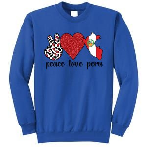 Love Peru Proud Peruvian Flag Peruvian Roots Meaningful Gift Tall Sweatshirt