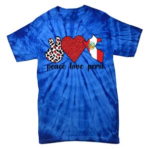 Love Peru Proud Peruvian Flag Peruvian Roots Meaningful Gift Tie-Dye T-Shirt