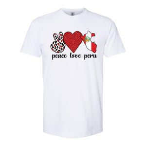 Love Peru Proud Peruvian Flag Peruvian Roots Meaningful Gift Softstyle CVC T-Shirt