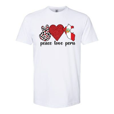 Love Peru Proud Peruvian Flag Peruvian Roots Meaningful Gift Softstyle® CVC T-Shirt