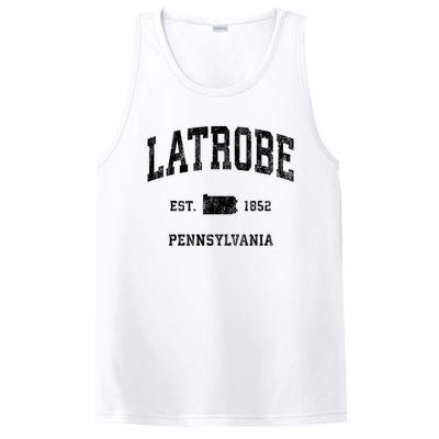 Latrobe Pennsylvania Pa Vintage Established Athletic Sports Design PosiCharge Competitor Tank