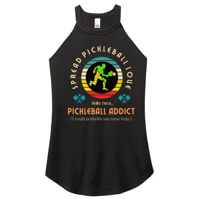 Love Pickleball - Pickleball Addict - Spread Pickleball Love Women’s Perfect Tri Rocker Tank