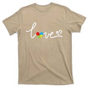 LOVE Puzzle Pieces Heart Autism Awareness Gifts T-Shirt