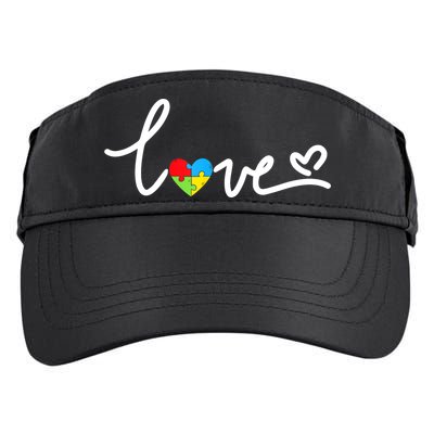 LOVE Puzzle Pieces Heart Autism Awareness Gifts Adult Drive Performance Visor