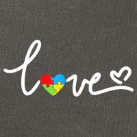 LOVE Puzzle Pieces Heart Autism Awareness Gifts Cotton Canvas Backpack