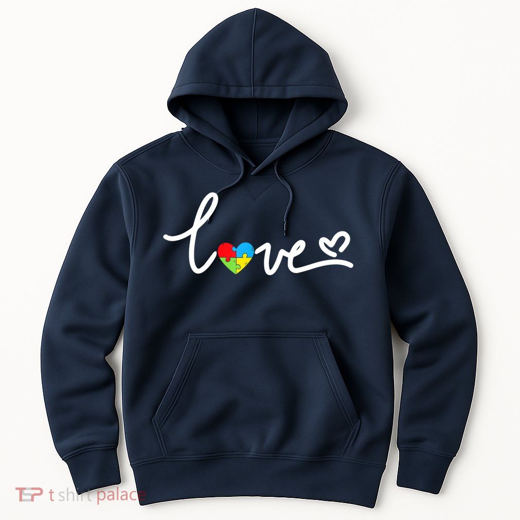 LOVE Puzzle Pieces Heart Autism Awareness Gifts Hoodie