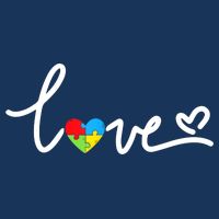 LOVE Puzzle Pieces Heart Autism Awareness Gifts Flat Bill Trucker Hat