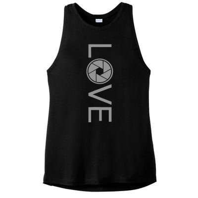 Love Photography Photographer Ladies PosiCharge Tri-Blend Wicking Tank