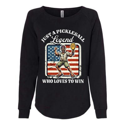 Legendary Pickleball Player Us Flag Pickleball Cute Gift Womens California Wash Sweatshirt