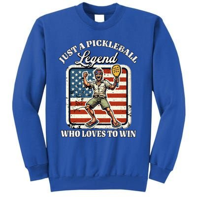 Legendary Pickleball Player Us Flag Pickleball Cute Gift Tall Sweatshirt