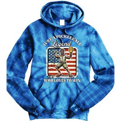 Legendary Pickleball Player Us Flag Pickleball Cute Gift Tie Dye Hoodie