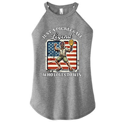 Legendary Pickleball Player Us Flag Pickleball Cute Gift Women's Perfect Tri Rocker Tank