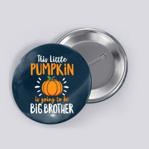 Little Pumpkin Pregnancy Announcement Halloween Boy Button