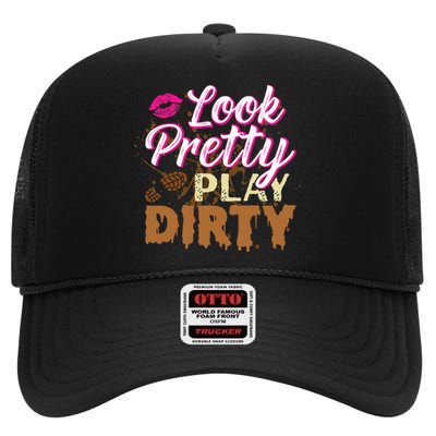 Look Pretty Play Dirty Mud Run High Crown Mesh Back Trucker Hat