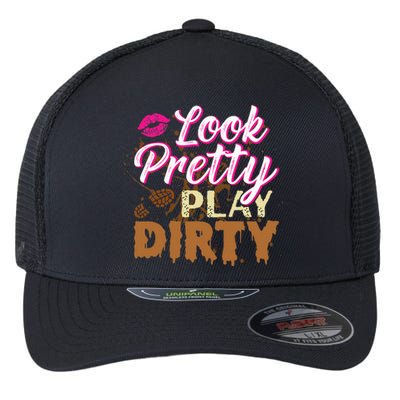 Look Pretty Play Dirty Mud Run Flexfit Unipanel Trucker Cap