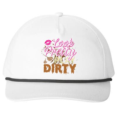 Look Pretty Play Dirty Mud Run Snapback Five-Panel Rope Hat