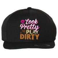 Look Pretty Play Dirty Mud Run Wool Snapback Cap