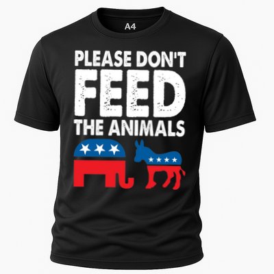Libertarian Political Please Don't Feed The Animals Gift Cooling Performance Crew T-Shirt