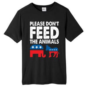 Libertarian Political Please Don't Feed The Animals Gift Tall Fusion ChromaSoft Performance T-Shirt