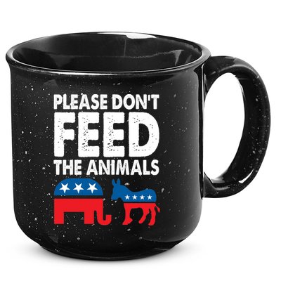 Libertarian Political Please Don't Feed The Animals Gift 15oz Campfire Ceramic Mug