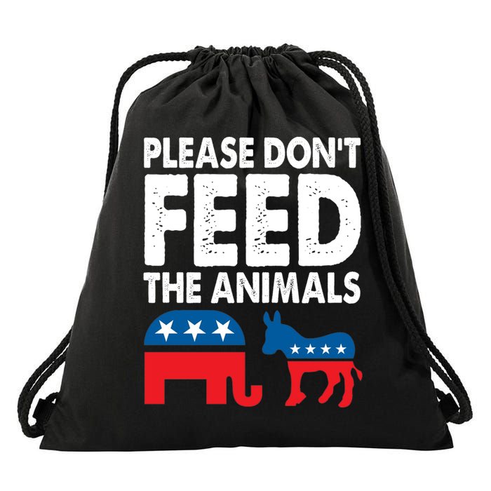 Libertarian Political Please Don't Feed The Animals Gift Drawstring Bag