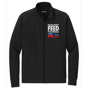 Libertarian Political Please Don't Feed The Animals Gift Stretch Full-Zip Cadet Jacket