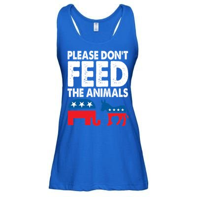 Libertarian Political Please Don't Feed The Animals Gift Ladies Essential Flowy Tank