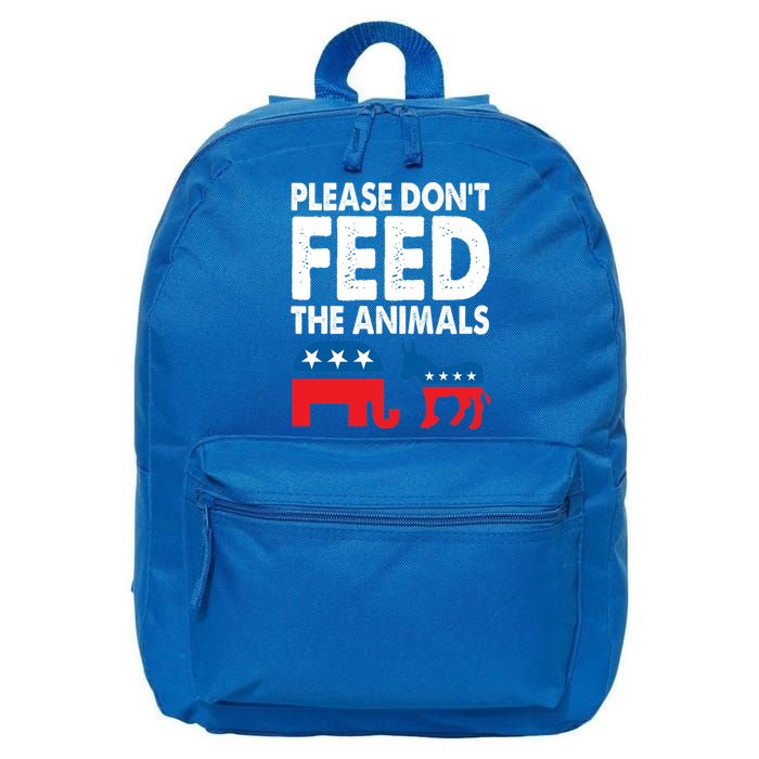 Libertarian Political Please Don't Feed The Animals Gift 16 in Basic Backpack