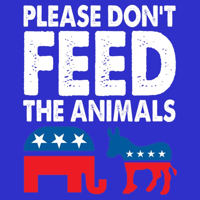 Libertarian Political Please Don't Feed The Animals Gift 16 in Basic Backpack