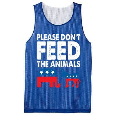 Libertarian Political Please Don't Feed The Animals Gift Mesh Reversible Basketball Jersey Tank
