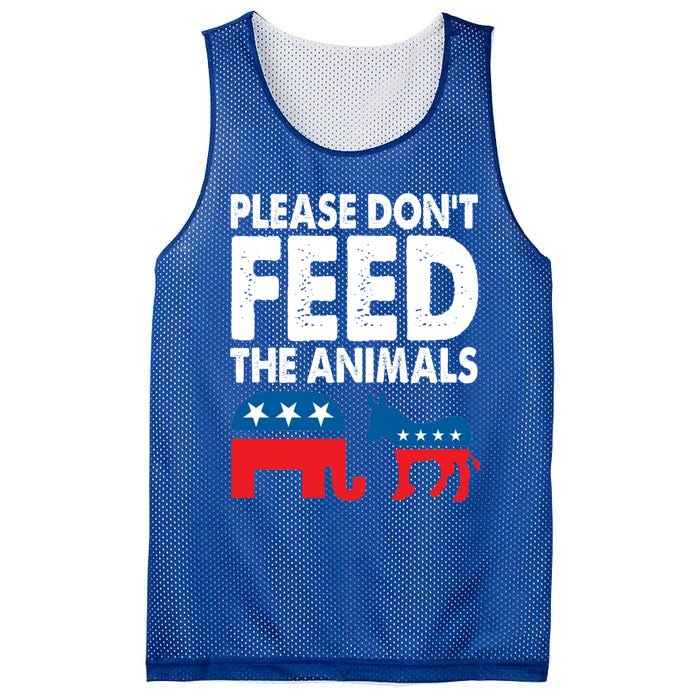 Libertarian Political Please Don't Feed The Animals Gift Mesh Reversible Basketball Jersey Tank