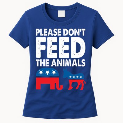 Libertarian Political Please Don't Feed The Animals Gift Womens T-Shirt