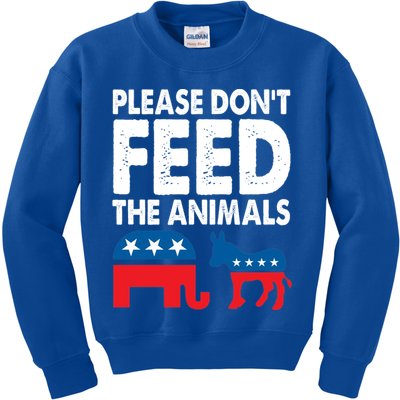 Libertarian Political Please Don't Feed The Animals Gift Kids Sweatshirt