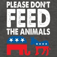 Libertarian Political Please Don't Feed The Animals Gift Vector Backpack