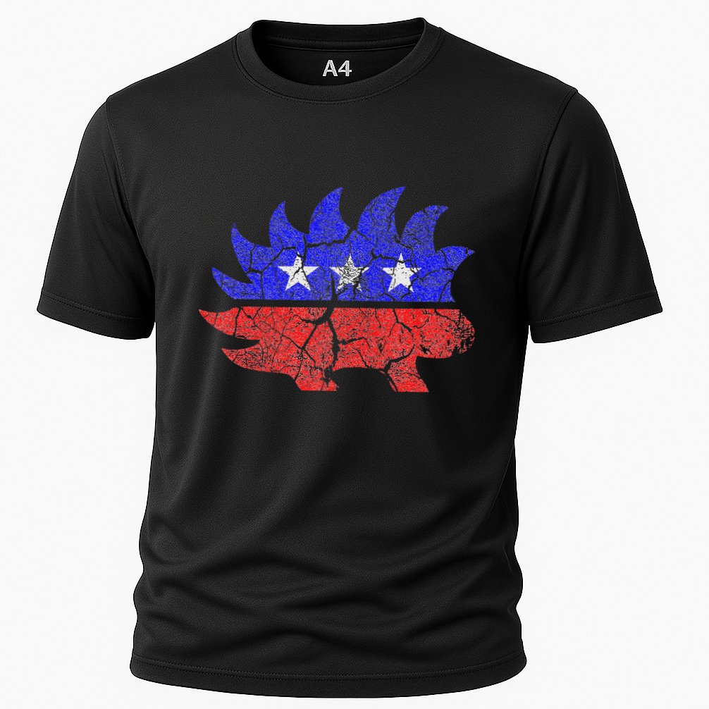 Libertarian Party Porcupine More Freedom Less Government Cooling Performance Crew T-Shirt