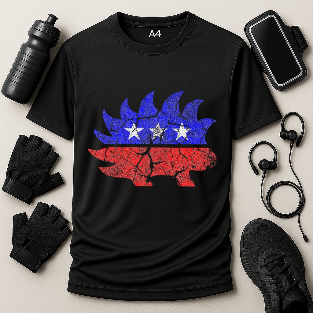Libertarian Party Porcupine More Freedom Less Government Cooling Performance Crew T-Shirt