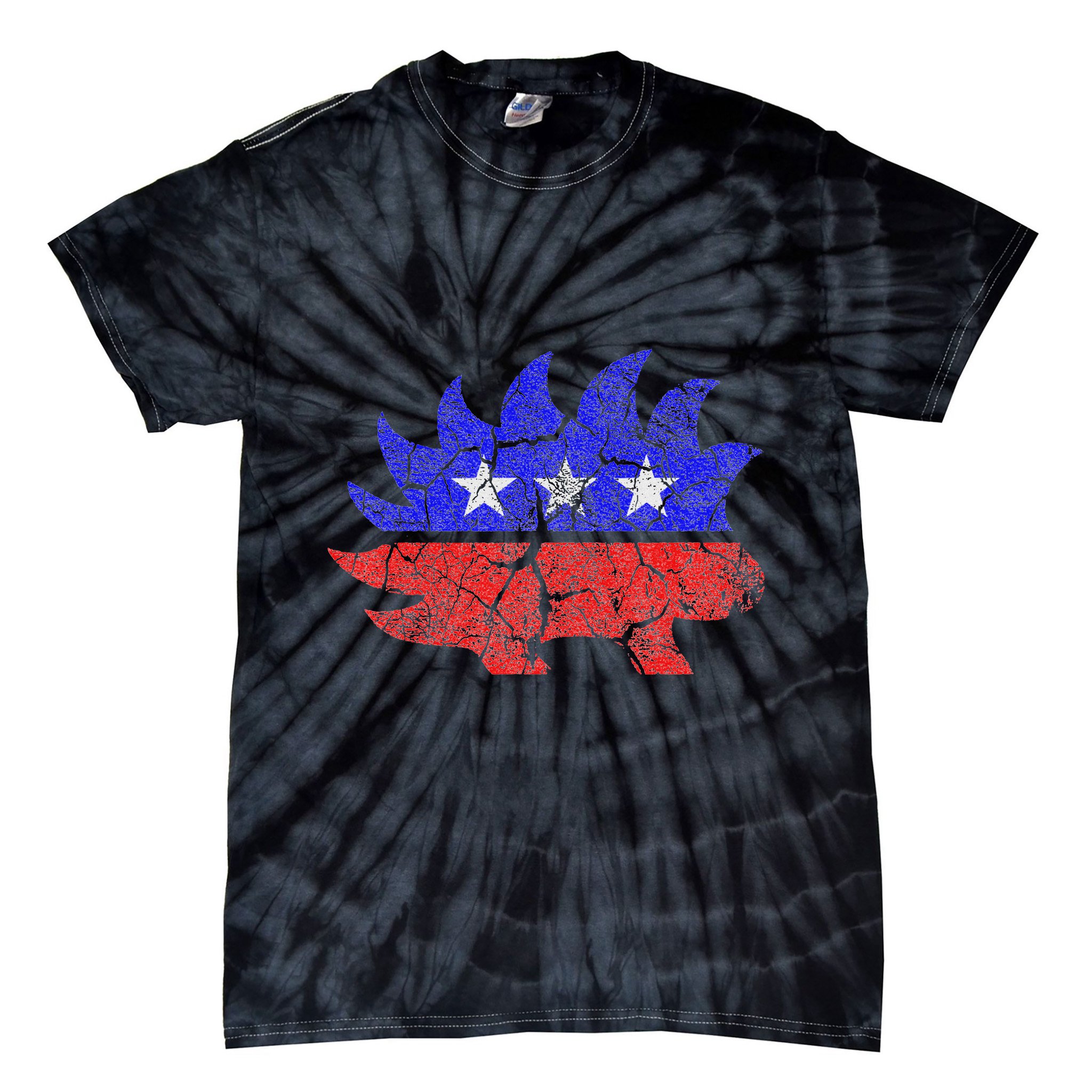 Libertarian Party Porcupine More Freedom Less Government Tie-Dye T-Shirt